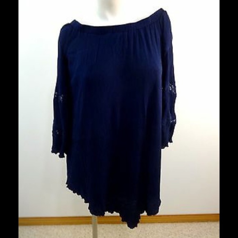 love, fire navy blue dress